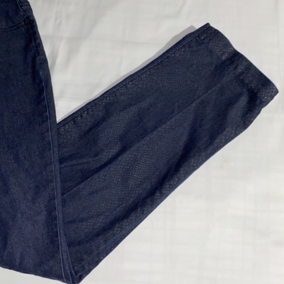 Chico’s Platinum Denim Patterned Jeans - Picture 3 of 9